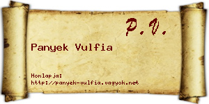 Panyek Vulfia névjegykártya